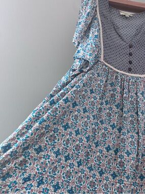 Kori America Floral CottageCore Floral Boutique Mini Dress | Small